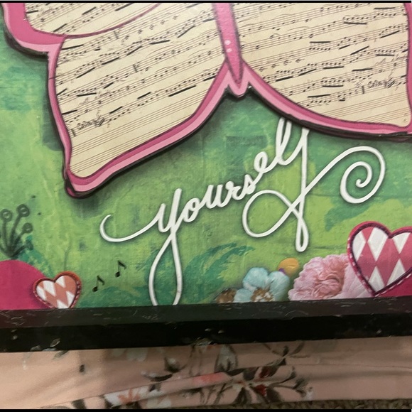 Gorgeous ‘Create Yourself’ Butterfly painting with musical notes( Hobby Lobby) - Picture 3 of 4